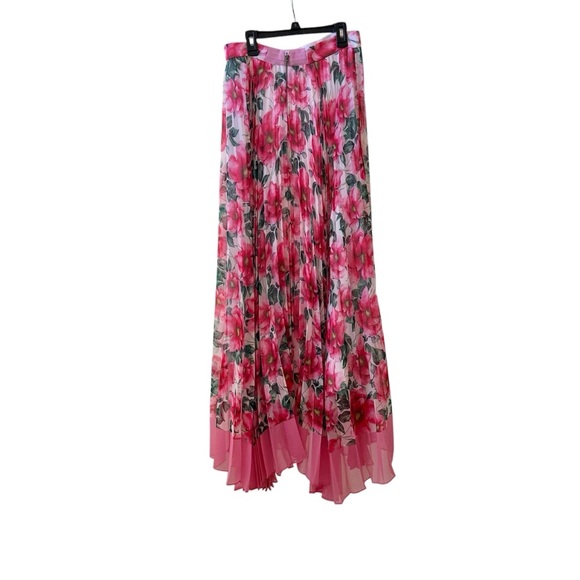 🆕 ALICE + OLIVIA Katz Pleated Maxi Skirt in High Tea Floral Sz 8 - Picture 3 of 9